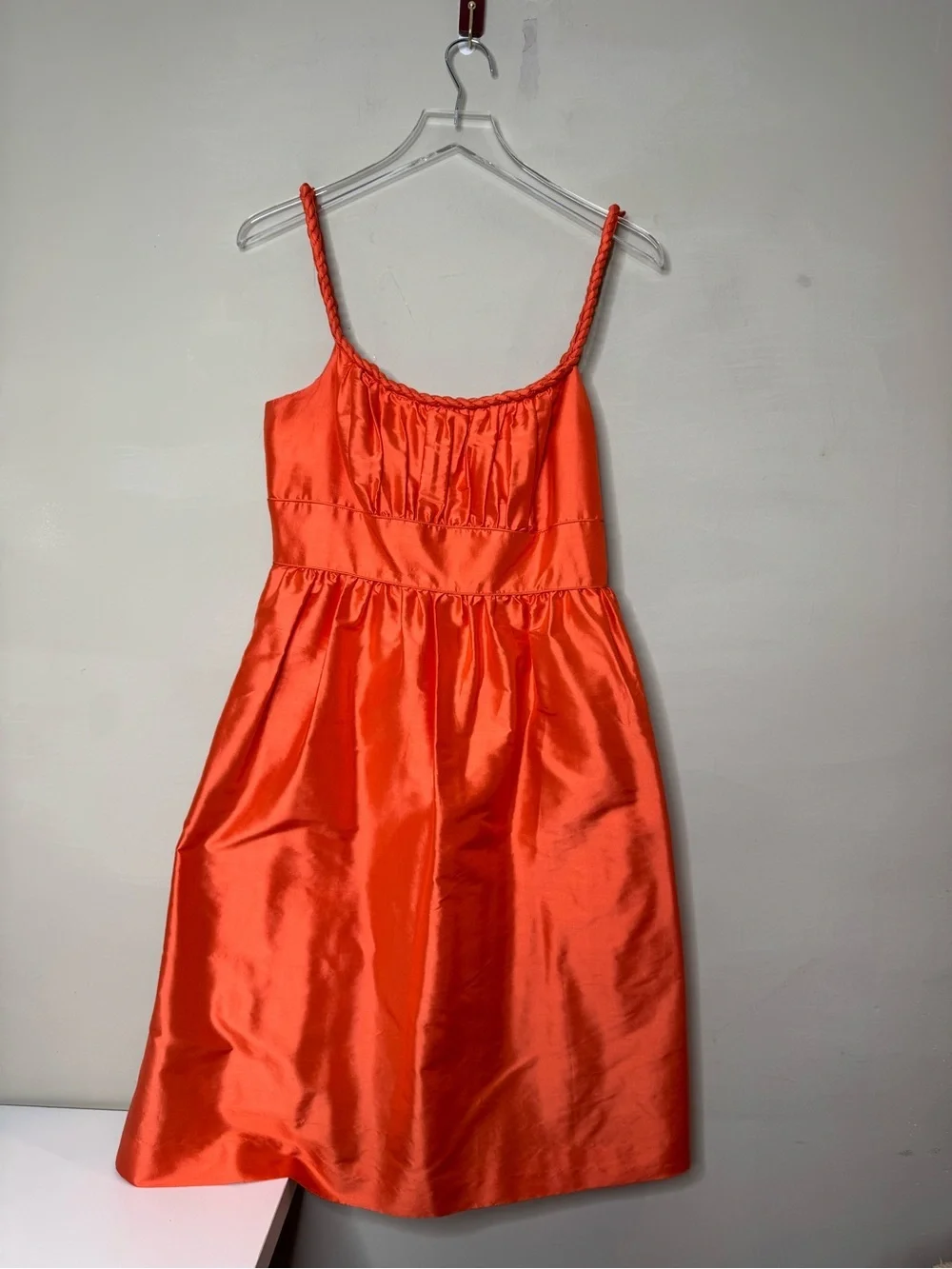 J.Crew Collection Orange Silk Cocktail Dress Size 8P